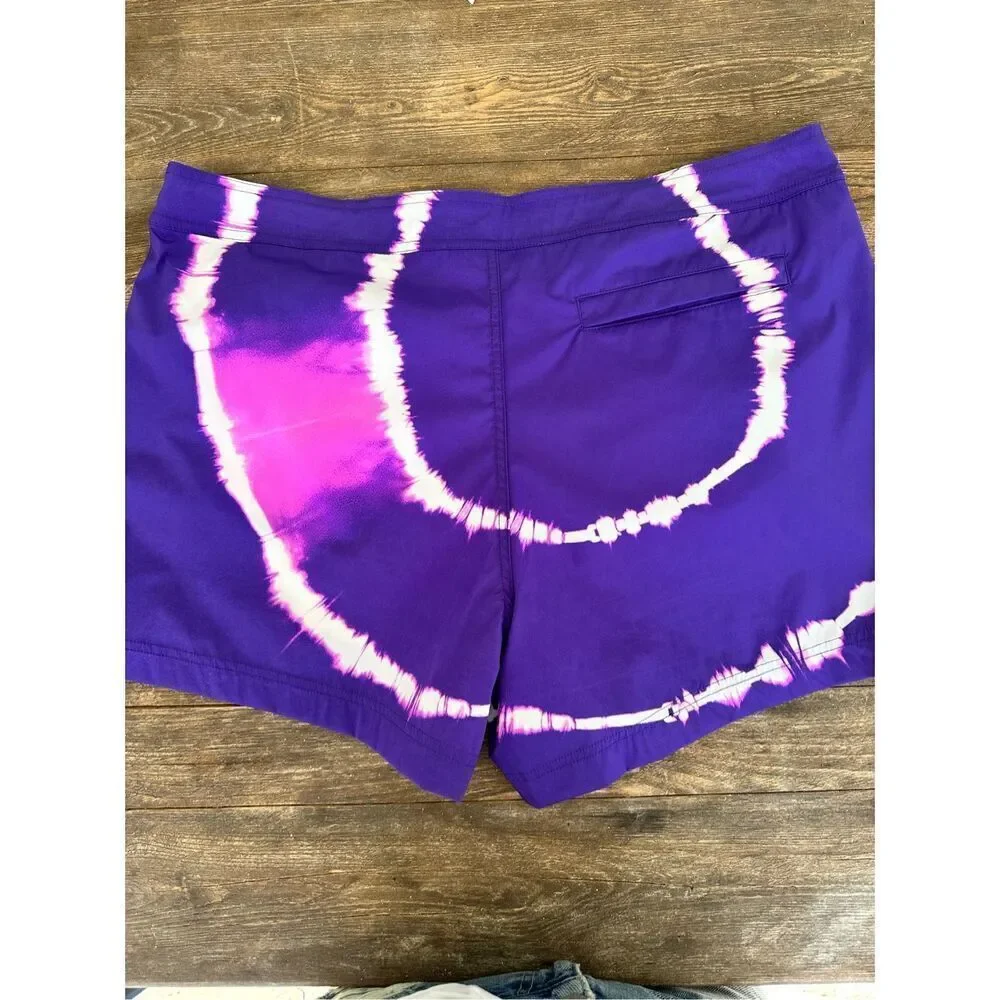 NWT- Off White Tie Dye Sunrise Swimming Suit, purple/lime